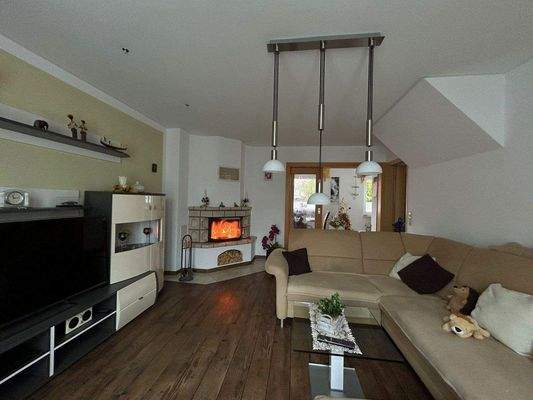 Wohnzimmer mit Kaminofen