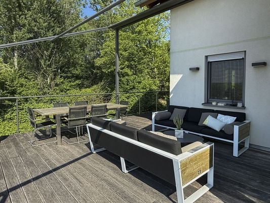 Sitzbereich auf der Terrasse
