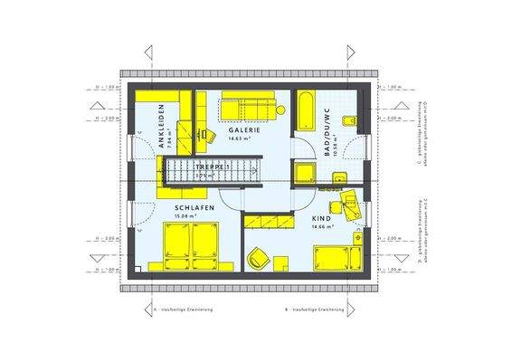 Cleveres Wohnkonzept OG