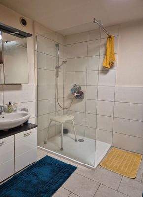 Modernes Duschbad (ohne Tageslicht)