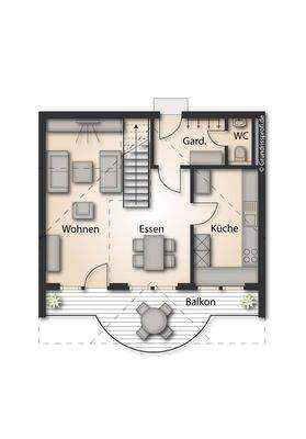 Grundriss I.DG möbliert