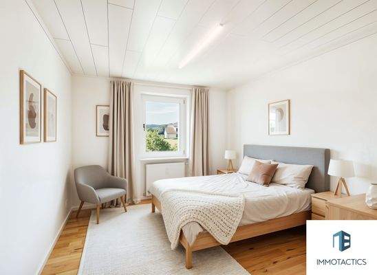 Schlafzimmer EG -  gestaged (KI generiert)