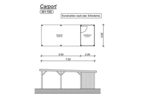 Grundriss Carport