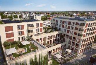 Blick auf die Dachterrassen