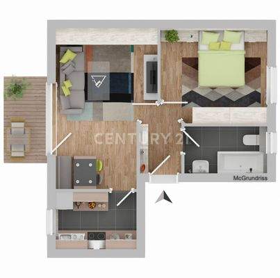 Grundriss Terrassen-Wohnung