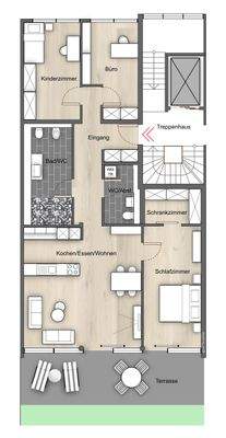 optional 4 Zimmer Wohnung Grundriss