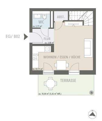 Maisonettewohnung Erdgeschoss