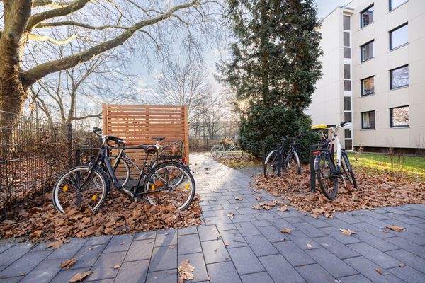 Müll und Fahrradbereich