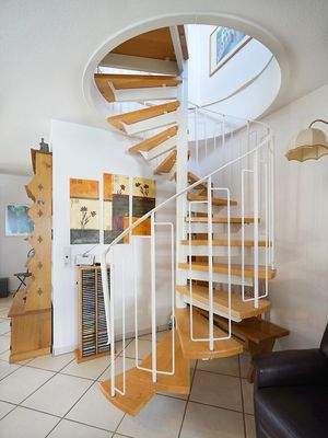 Wendeltreppe ins Dachgeschoss