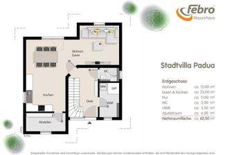 Stadtvilla Padua - Standardgrundriss Erdgeschoss