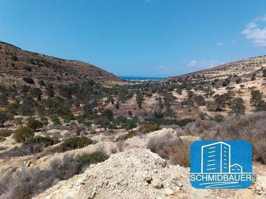 Kreta, Kalamaki: Grundstück mit herrlichem Meerblick und einer Vorbaugenehmigung für 4 Häuser zu verkaufen