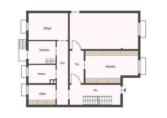 Kellergeschoss Nr. 6+7+8 - Haus 6