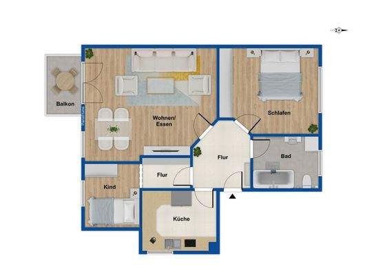 Grundriss - 1. Obergeschoss