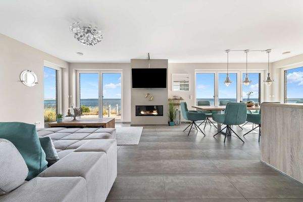 Wohnzimmer mit Meerblick