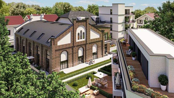 Blick auf die Dachterrasse