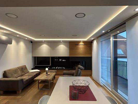 Penthouse - Wohn- und Essbereich