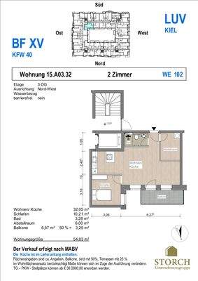 Grundriss WE 102 Baufeld  XV 