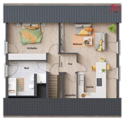 Dachgeschoss mit Einliegerwohnung