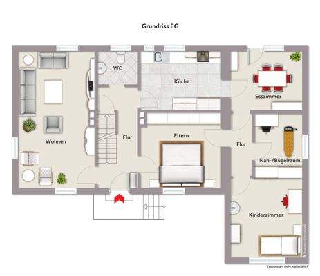 Grundriss EG -Wohnbeispiel-ohne Maßstab