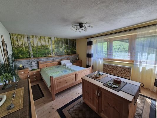Schlafzimmer Erdgeschoß  in Zirbe Südausrichtung