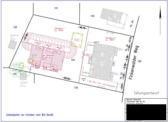 Bebauungsplan für 3 RH