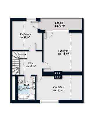 Grundriss Obergeschoss