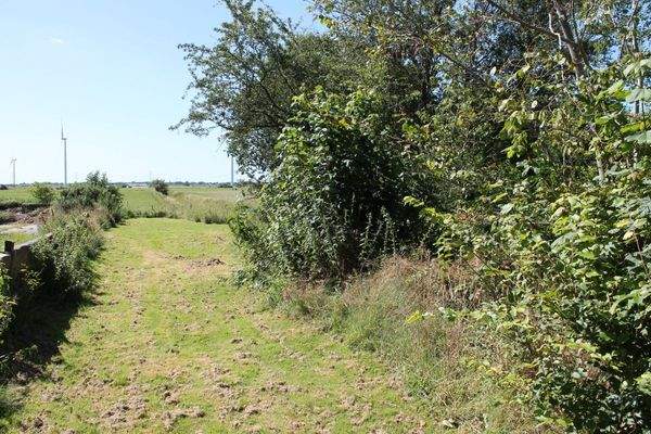 Blick vom Grundstück