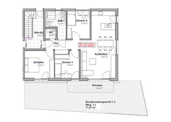 Wohnung 1.2 - Erdgeschoss
