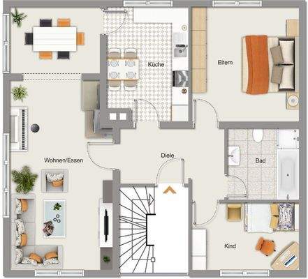 Grundriss Wohnungen EG + OG