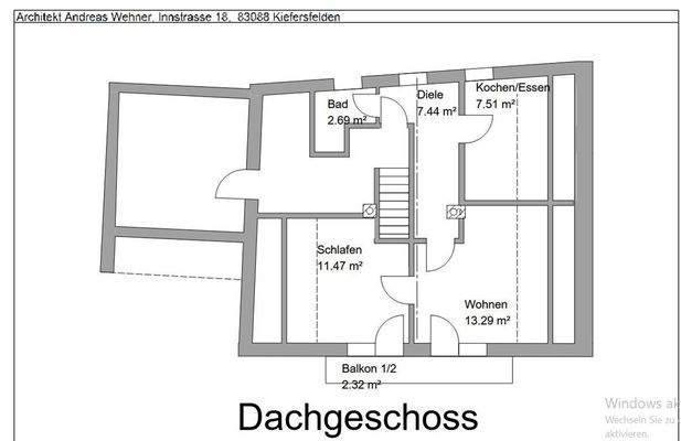 2 Zimmer-Dachgeschoss-Wohnung 