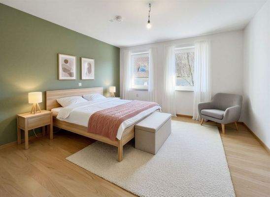 Schlafzimmer - (KI generiertes Einrichtungsbeispiel)