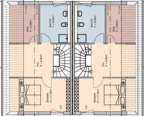 Dachgeschoss-Ausbau Variante Haus B