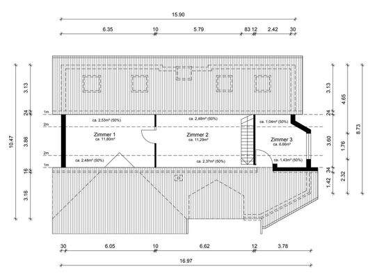 Grundriss obere Ebene
