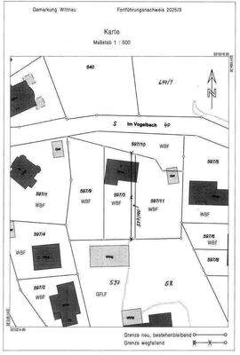 Lageplan Flst. 597/3 + /100 + 1/3 aus Flst. 597/10