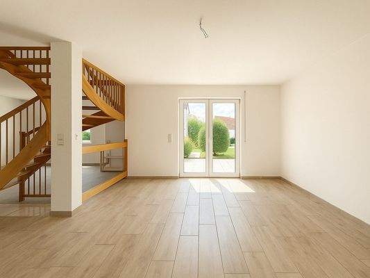 Küche mit Terrassenzugang