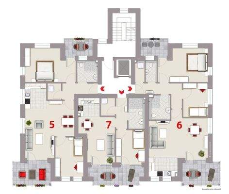 Gesamtgrundriss 1 Obergeschoss