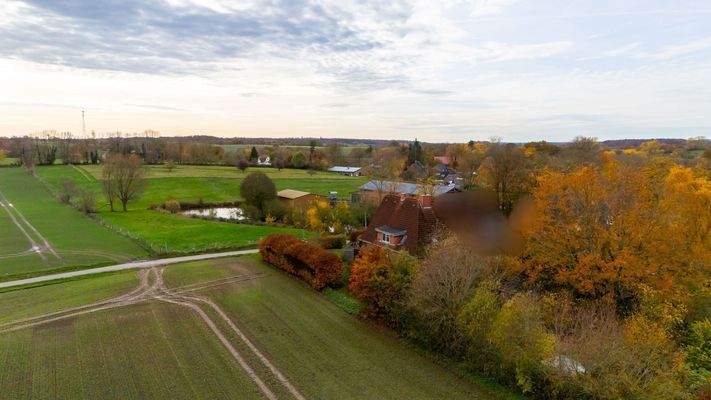 Luftbild über die Felder