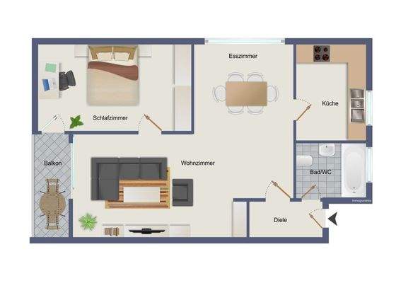 Grundriss Etagenwohnung