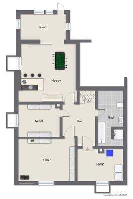Raumaufteilung Kellergesschoss