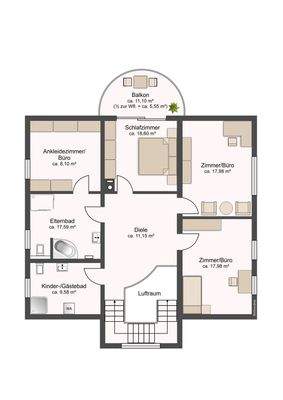 Grundriss Obergeschoss