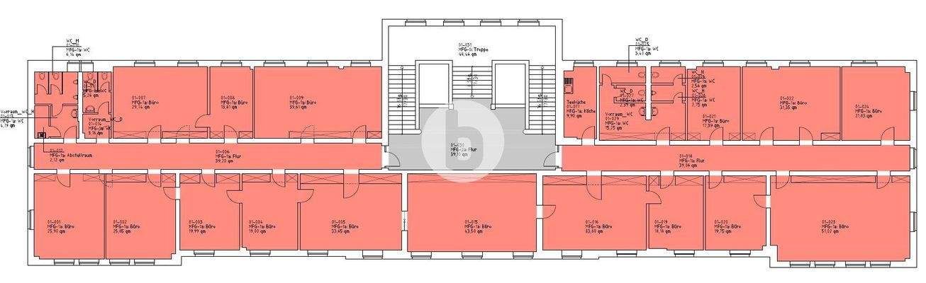 1. Obergeschoss mit ca. 585 m²