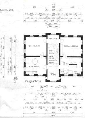 Plankopie, Maßangaben sind ca.-Angaben