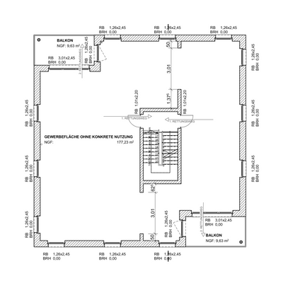 1.OG Gewerbe mit freiem Grundriss für Konzeptideen