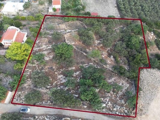 Kreta, Kamara: Baugrundstück mit Meerblick bei Kolymvari zu verkaufen