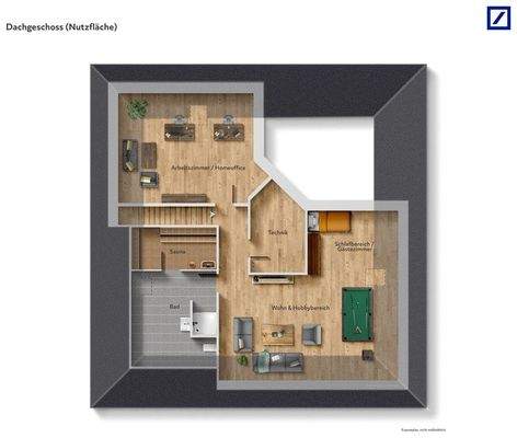 Grundriss Dachgeschoss (Nutzfläche)