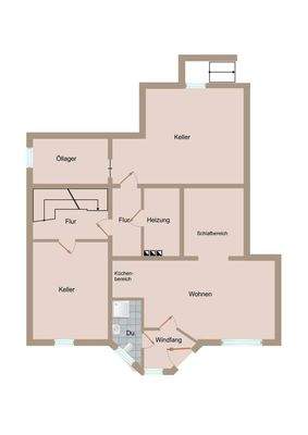 Grundriss-Skizze Kellergeschoss