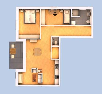 3D Ansicht Wohnung 04