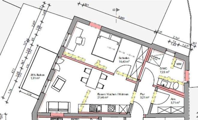 Grundriss 1. OG 2 ZiKB