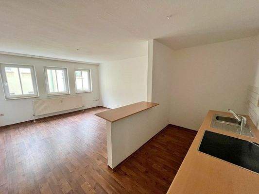 Wohnzimmer mit Küchenzeile