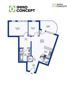 Grundriss unmöbliert